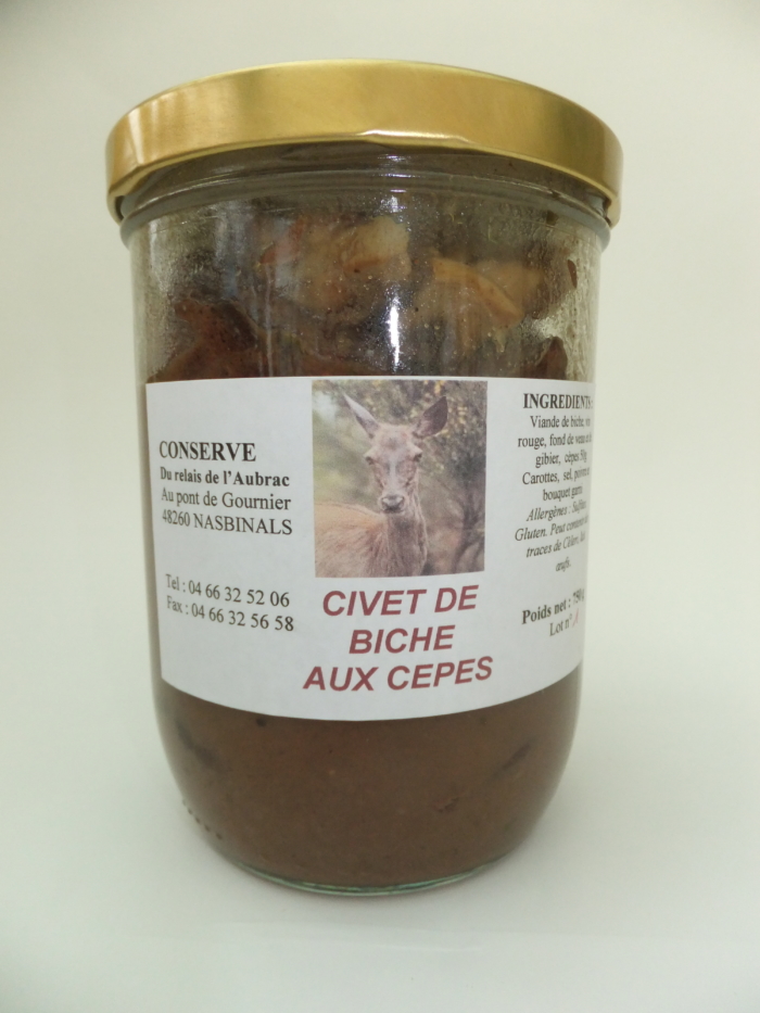 Civet de Biche aux cèpes
