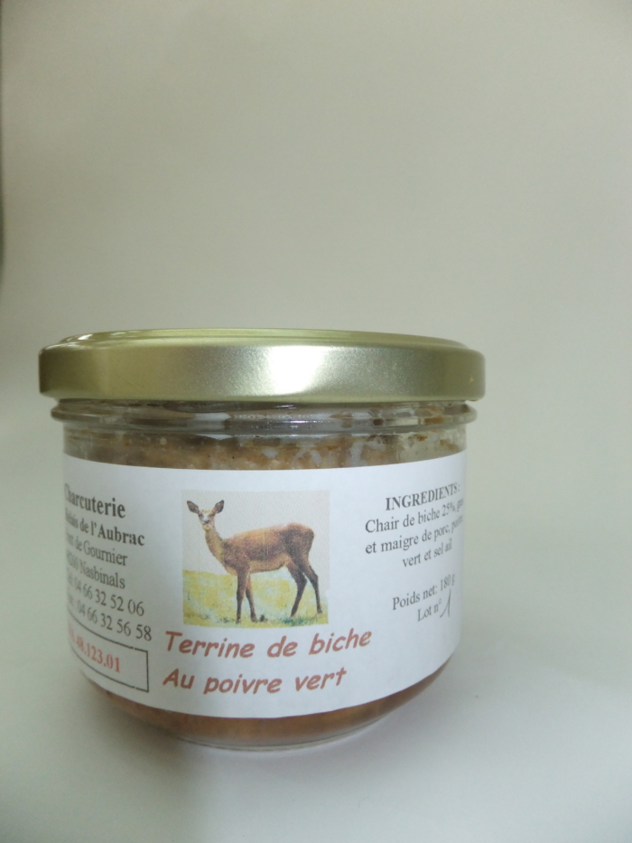 Terrine de biche au poivre vert